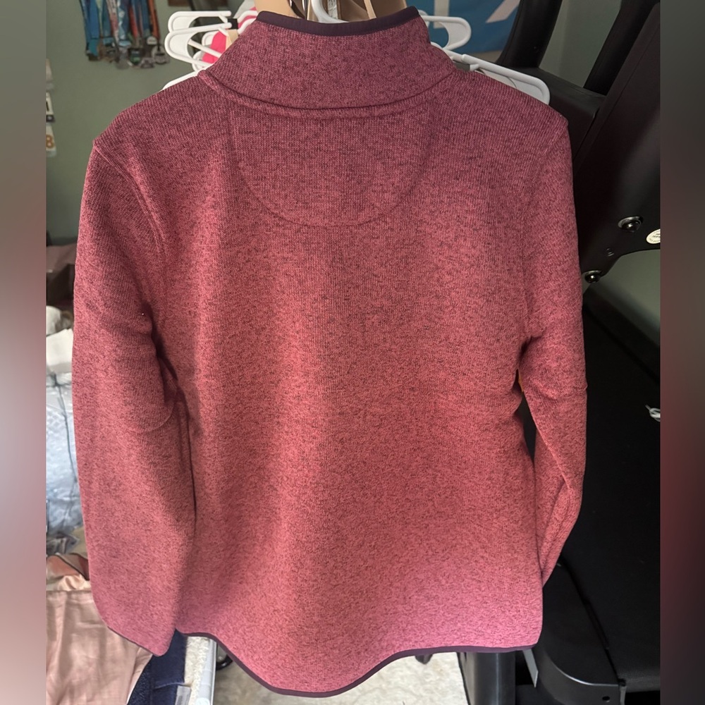 L.L. Bean Dark Plum Rose Women's Pullover - Picture 4 of 6